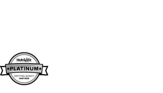 Image showing credential logos. These show the following credentials, Google Partner, RAR+ recommended, Hubspot Platinum Certified Agency Partner, and Manchester Digital member.