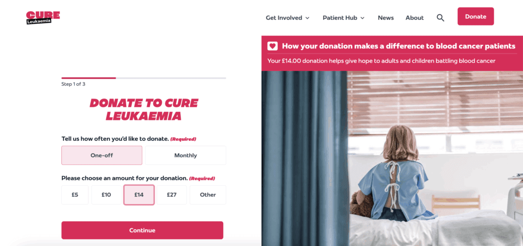 Cure Leukaemia new donation form