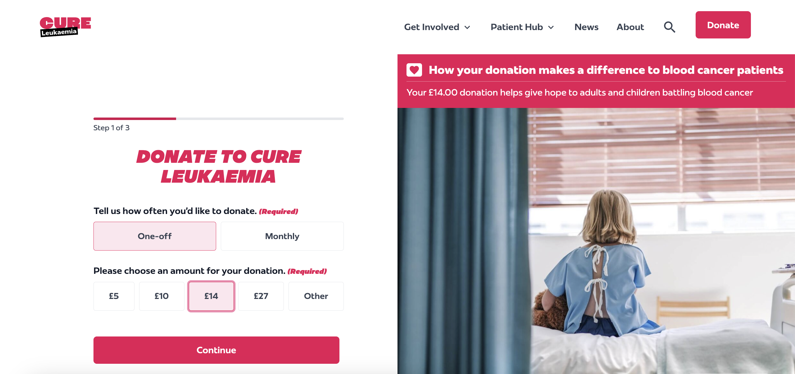 Cure Leukaemia new donation form
