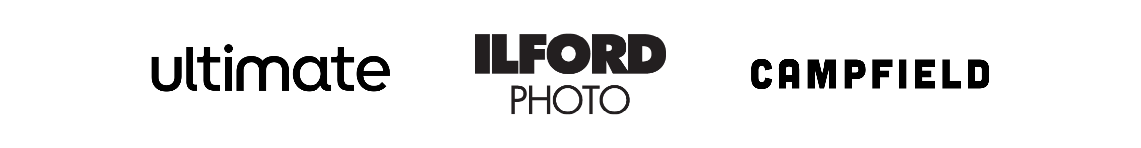Ultimate, Ilford and Campfield logos