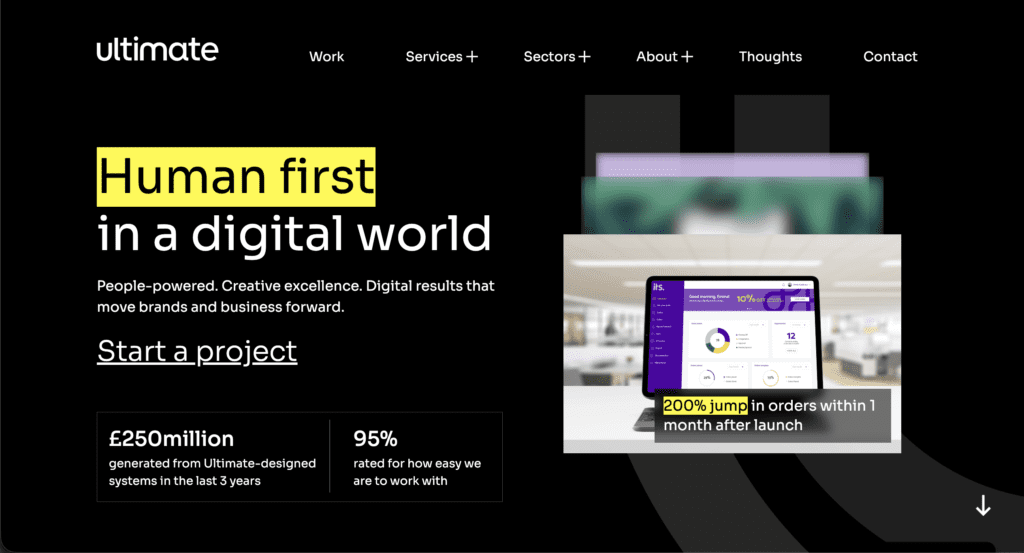 Ultimate website homepage